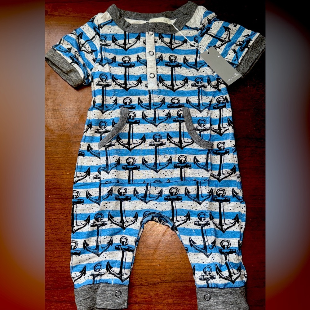 Miki Miette Anchor Onesie NWT NB